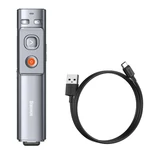 Kép 2/10 - Baseus Orange Dot multifunkciós távirányító prezentációkhoz, lézeres mutatóval, tölthető (szürke)