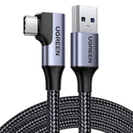Kép 2/2 - UGREEN US385 USB-USB-C kábel, 3A, 1m (fekete)