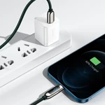 Kép 7/11 - Baseus USB-C-Lightning kijelzőkábel, PD, 20 W, 2 m (zöld)