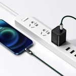 Kép 9/11 - Baseus USB-C-Lightning kijelzőkábel, PD, 20 W, 2 m (zöld)