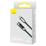 Kép 10/11 - Baseus USB-C-Lightning kijelzőkábel, PD, 20 W, 2 m (zöld)