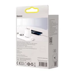 Kép 7/7 - Baseus kompakt gyorstöltő, 2xUSB, USB-C, PD, 3A, 30 W (fehér)