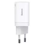 Kép 1/6 - Baseus Super Si Pro gyorstöltő USB + USB-C, 30W (fehér)