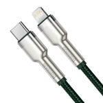 Kép 2/8 - Baseus Cafule USB-C-Lightning kábel, PD, 20 W, 1 m (zöld)