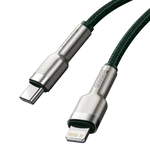 Kép 3/8 - Baseus Cafule USB-C-Lightning kábel, PD, 20 W, 1 m (zöld)