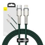 Kép 8/8 - Baseus Cafule USB-C-Lightning kábel, PD, 20 W, 1 m (zöld)