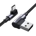 Kép 2/4 - UGREEN US176 USB-USB-C ferde kábel, 3A, 2m (fekete)