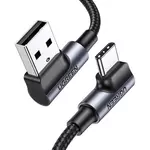 Kép 4/4 - UGREEN US176 USB-USB-C ferde kábel, 3A, 2m (fekete)