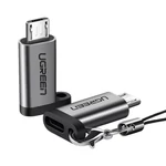 Kép 1/5 - UGREEN US133 OTG - micro USB adapter (szürke)