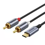 Kép 1/4 - UGREEN CM451 USB-C és 2x RCA (Cinch) kábel, 1,5m (fekete)