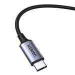 Kép 3/5 - UGREEN CM450 USB-C 3,5 mm-es mini jack 3,5 mm-es AUX kábel, 1 m (fekete)