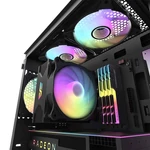 Kép 2/8 - Darkflash INF8 5in1 ARGB számítógépes ventilátor szett, 120x120 (fekete)