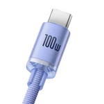 Kép 4/7 - Baseus Crystal Shine USB USB-C kábel, 100W, 2m (lila)
