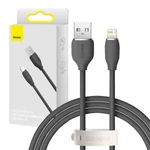 Kép 1/8 - Baseus Jelly USB-Lightning kábel, 2,4A, 1,2m (fekete)