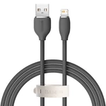 Kép 2/8 - Baseus Jelly USB-Lightning kábel, 2,4A, 1,2m (fekete)