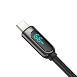 Kép 6/6 - Baseus Display USB-USB-C kábel kijelzővel, 66W, 2m (fekete)