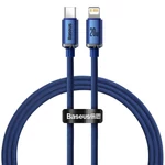Kép 2/6 - Baseus Crystal Shine USB-C-Lightning kábel, 20W, 1.2m (kék)