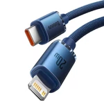 Kép 3/6 - Baseus Crystal Shine USB-C-Lightning kábel, 20W, 1.2m (kék)