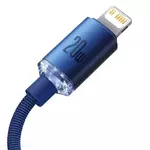 Kép 5/6 - Baseus Crystal USB-C kábel a Lightninghez, 20W, 1.2m (kék)