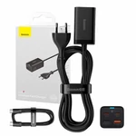 Kép 1/11 - Baseus GaN3 Pro gyorstöltő, 2x USB-C, 2x USB, 65W (fekete)
