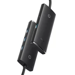 Kép 3/7 - Baseus Lite Series 4 az 1-ben hub, USB - 4x USB 3.0, 25 cm (fekete)