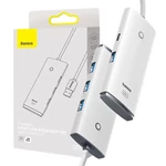 Kép 1/6 - Baseus Lite Series 4 az 1-ben USB Hub - 4x USB 3.0, 25 cm (fehér)