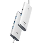 Kép 2/6 - Baseus Lite Series 4 az 1-ben USB Hub - 4x USB 3.0, 25 cm (fehér)