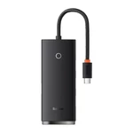Kép 1/7 - Baseus Lite Series 4 az 1-ben hub, USB-C - 4x USB 3.0 + USB-C, 25cm (fekete)