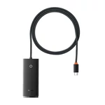 Kép 1/6 - Baseus Lite Series 4 az 1-ben hub, USB-C - 4x USB 3.0 + USB-C, 1m (fekete)