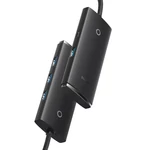 Kép 2/6 - Baseus Lite Series 4 az 1-ben hub, USB-C - 4x USB 3.0 + USB-C, 1m (fekete)