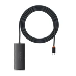 Kép 2/6 - Baseus Lite Series 4 az 1-ben hub, USB-C - 4x USB 3.0 + USB-C, 2m (fekete)