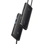 Kép 2/7 - Baseus Lite Series 6 az 1-ben Hub, USB-C-2x USB 3.0+USB-C+HDMI+SD/TF (fekete)