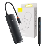 Kép 7/7 - Baseus Lite Series 6 az 1-ben Hub, USB-C-2x USB 3.0+USB-C+HDMI+SD/TF (fekete)