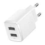 Kép 2/5 - Baseus Compact gyorstöltő, 2x USB, 10.5W (fehér)