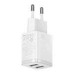 Kép 4/5 - Baseus Compact gyorstöltő, 2x USB, 10.5W (fehér)