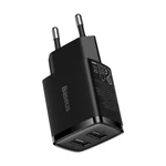 Kép 3/6 - Baseus Compact gyorstöltő, 2x USB, 10.5W (fekete)