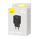 Kép 6/6 - Baseus Compact gyorstöltő, 2x USB, 10.5W (fekete)