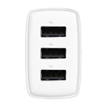 Kép 2/7 - Baseus kompakt gyorstöltő, 3x USB, 17W (fehér)