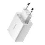 Kép 4/7 - Baseus kompakt gyorstöltő, 3x USB, 17W (fehér)