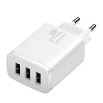 Kép 6/7 - Baseus kompakt gyorstöltő, 3x USB, 17W (fehér)