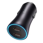 Kép 2/8 - Baseus Golden Contactor Pro autós töltő, 2x USB-C, 40W (szürke)