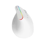 Kép 2/4 - Vezeték nélküli függőleges egér Delux M618C 2.4G 1600DPI RGB (fehér)