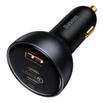 Kép 2/9 - Baseus Qualcomm autós töltő, USB, 2x USB-C, 160W (szürke)