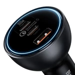 Kép 3/9 - Baseus Qualcomm autós töltő, USB, 2x USB-C, 160W (szürke)