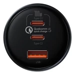 Kép 4/9 - Baseus Qualcomm autós töltő, USB, 2x USB-C, 160W (szürke)