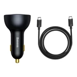 Kép 5/9 - Baseus Qualcomm autós töltő, USB, 2x USB-C, 160W (szürke)