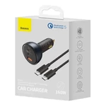 Kép 7/9 - Baseus Qualcomm autós töltő, USB, 2x USB-C, 160W (szürke)