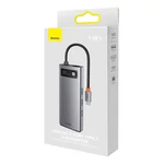 Kép 7/7 - Baseus Metal Gleam Series 7 az 1-ben hub elosztó, USB-C - 3x USB 3.0 + HDMI + USB-C PD + VGA + Ethernet RJ45