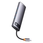 Kép 4/7 - Baseus Metal Gleam Series 7 az 1-ben hub, USB-C - 3x USB 3.0 + HDMI + USB-C PD + VGA + Ethernet RJ45