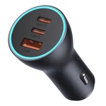 Kép 4/7 - Baseus Golden Contactor Pro autós töltő, 2x USB-C, 1x USB, 65W (szürke)